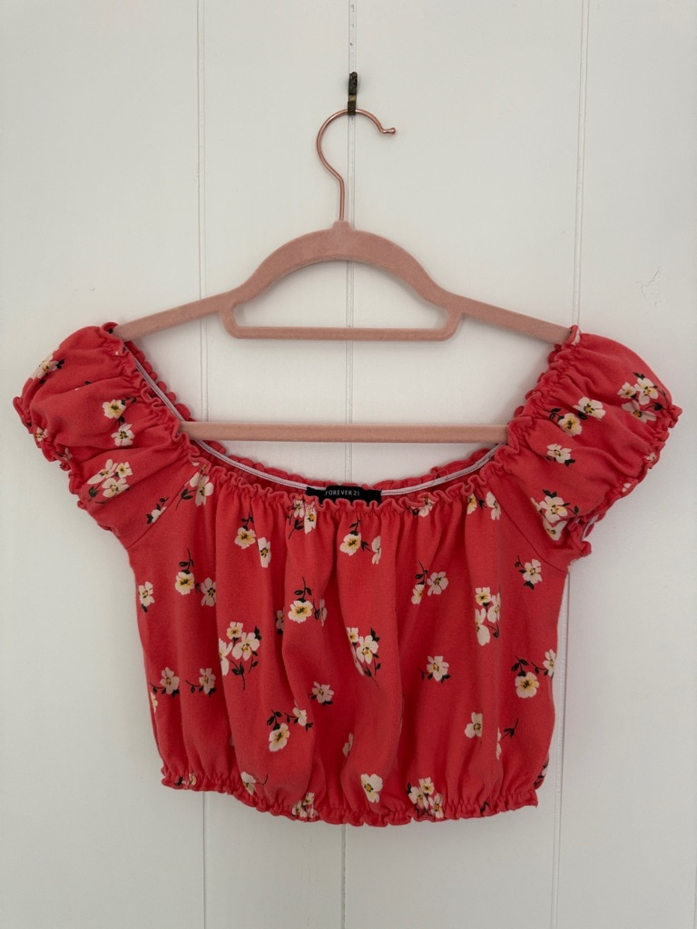 Floral Off-Shoulder Crop Top